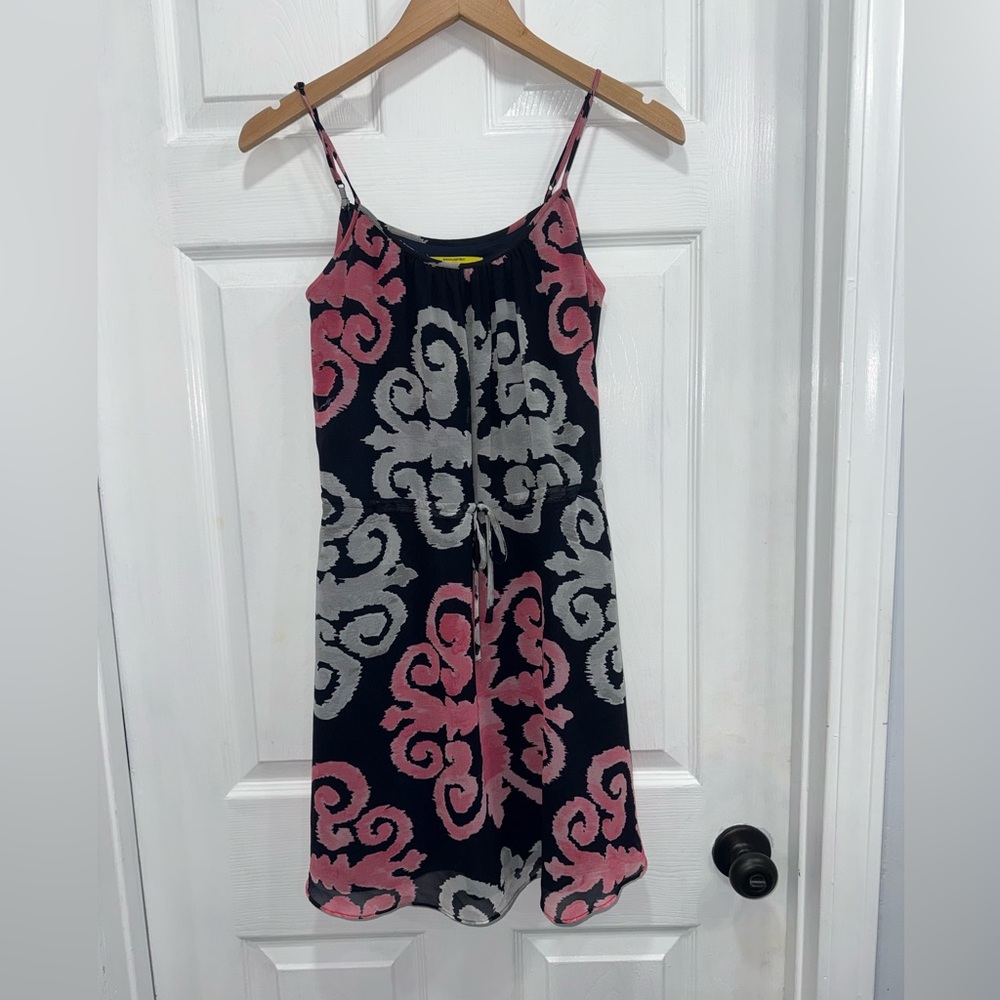 Banana Republic Pink and Gray Floral Dress